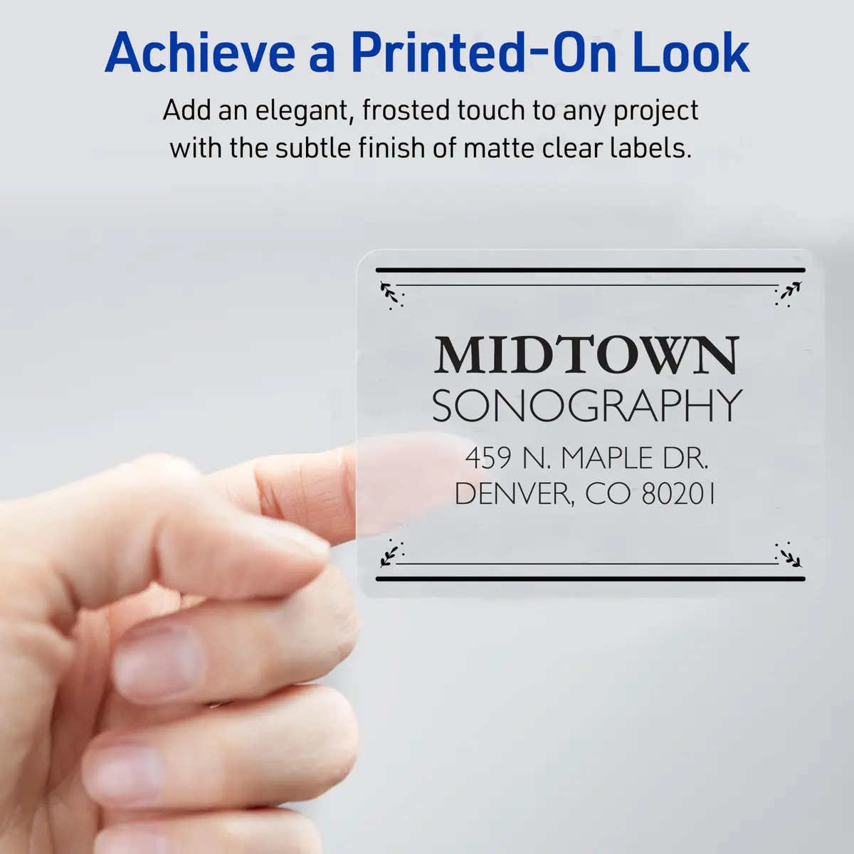 Avery Printable Shipping Labels with Sure Feed 2" x 4" | Matte Clear Customizable Stickers for Mailing & Shipping - view 5