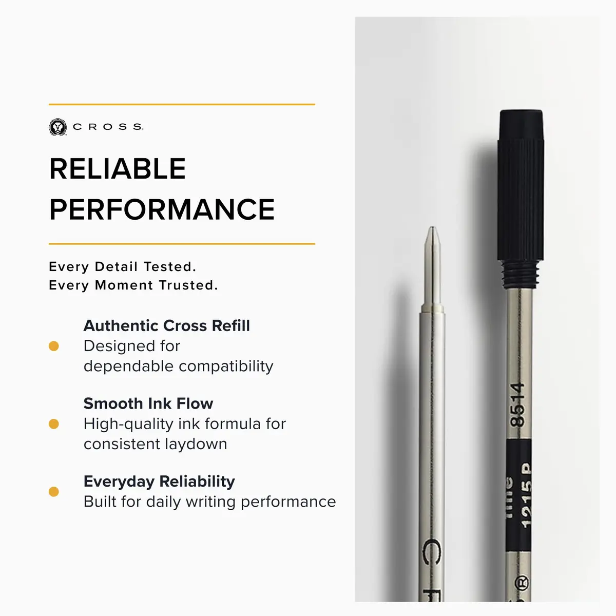 Cross Black Fine Point Ballpoint Pen Refill Set | Writes 2.1 Miles - view 5