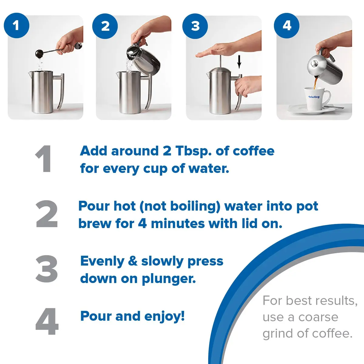 Frieling Double-Walled Stainless-Steel French Press Coffee Maker, 23 oz | Insulated, Durable, Easy to Use - view 7