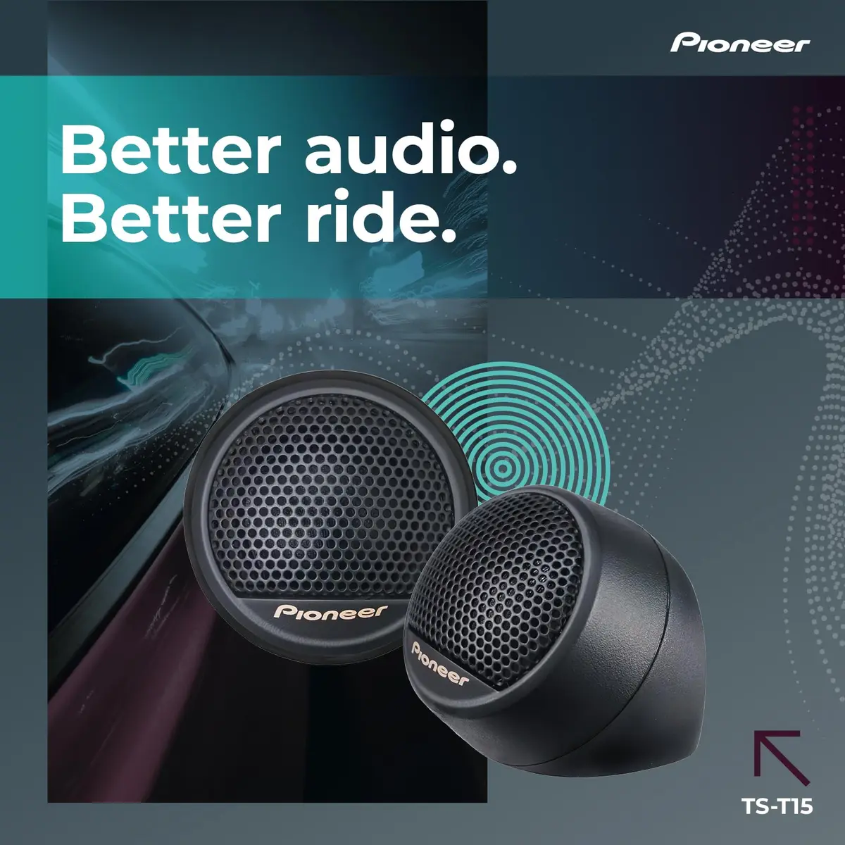 Pioneer TS-T15 3/4" Soft Dome Component Tweeters 120W Max | Clear Highs, Smooth Sound - view 2