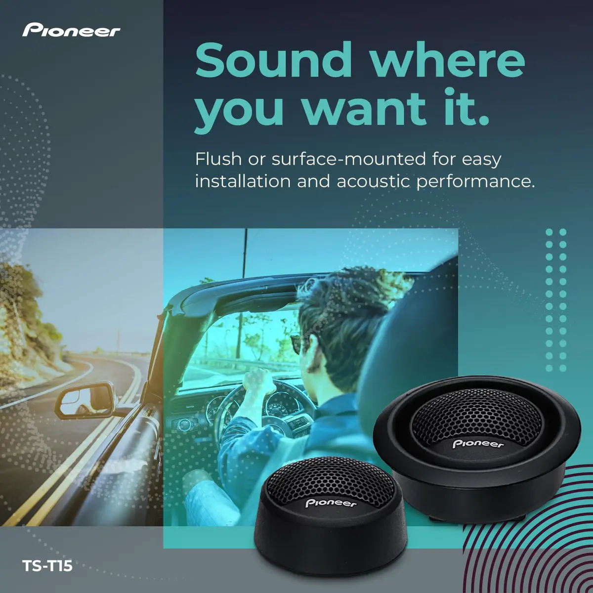 Pioneer TS-T15 3/4" Soft Dome Component Tweeters 120W Max | Clear Highs, Smooth Sound - view 3