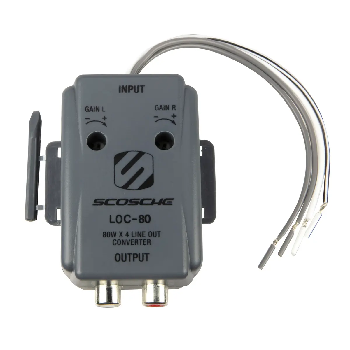 Scosche LOC80 Line Output Converter - 2 Channel High/Low RCA Converter Car Audio | Easy Install, Quality Sound - main product image