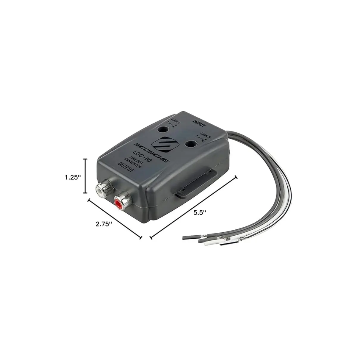 Scosche LOC80 Line Output Converter - 2 Channel High/Low RCA Converter Car Audio | Easy Install, Quality Sound - view 7