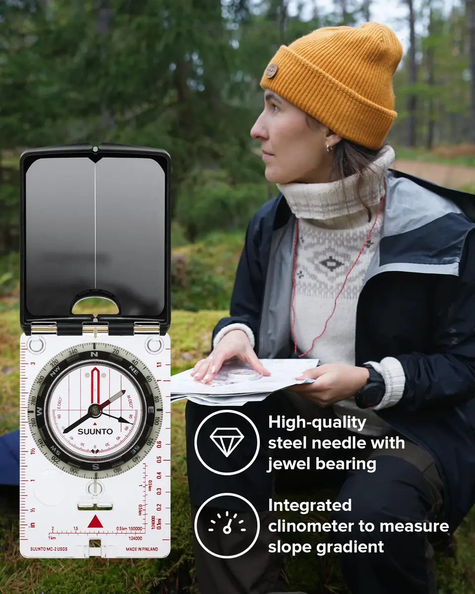 Suunto MC-2 NH USGS Compass | Global Use Mirror Sighting Compass - view 3