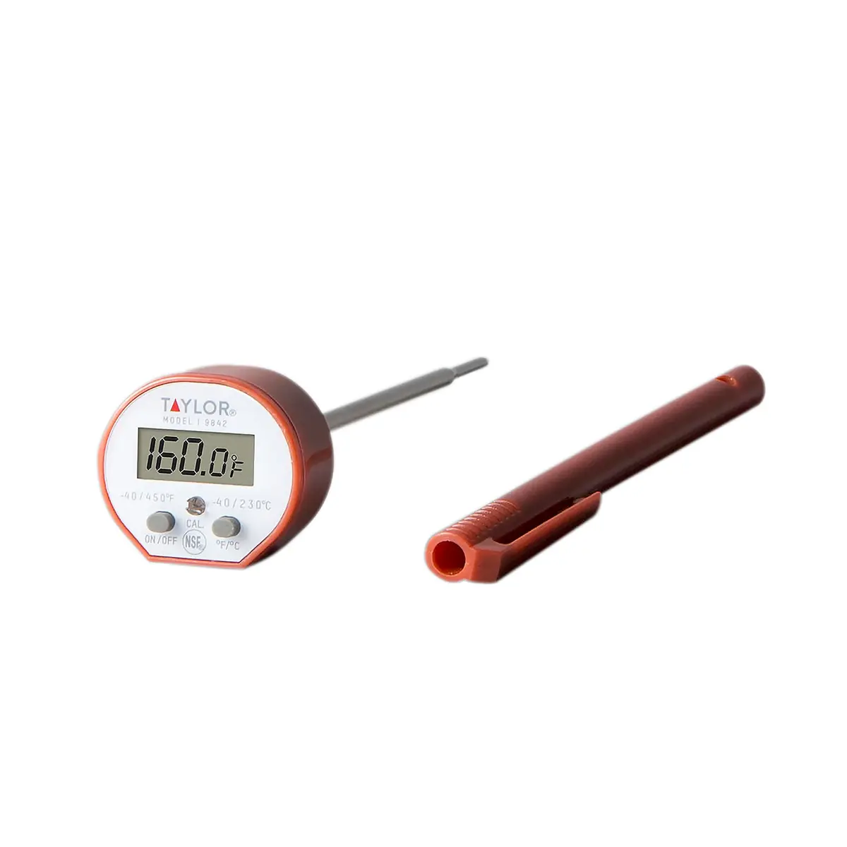 Taylor Waterproof Digital Instant Read Thermometer for Cooking, BBQ, Grilling, Baking, Meat | Waterproof, Recalibratable, 450°F - main product image