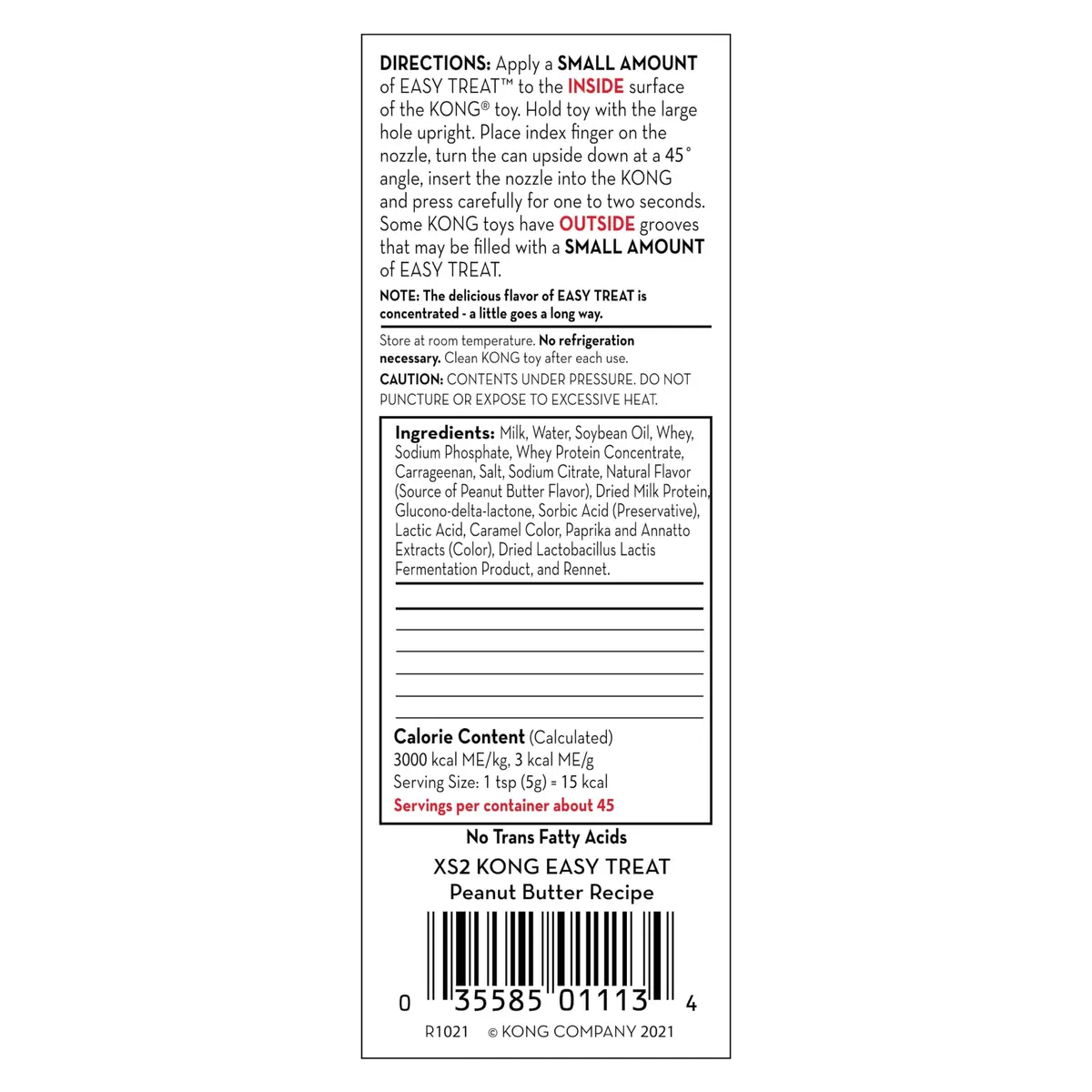 KONG Easy Treat Peanut Butter Dog Treat Paste 227 g (8 Ounce) | Stuffable Dog Treat Paste for KONG Toys - view 6
