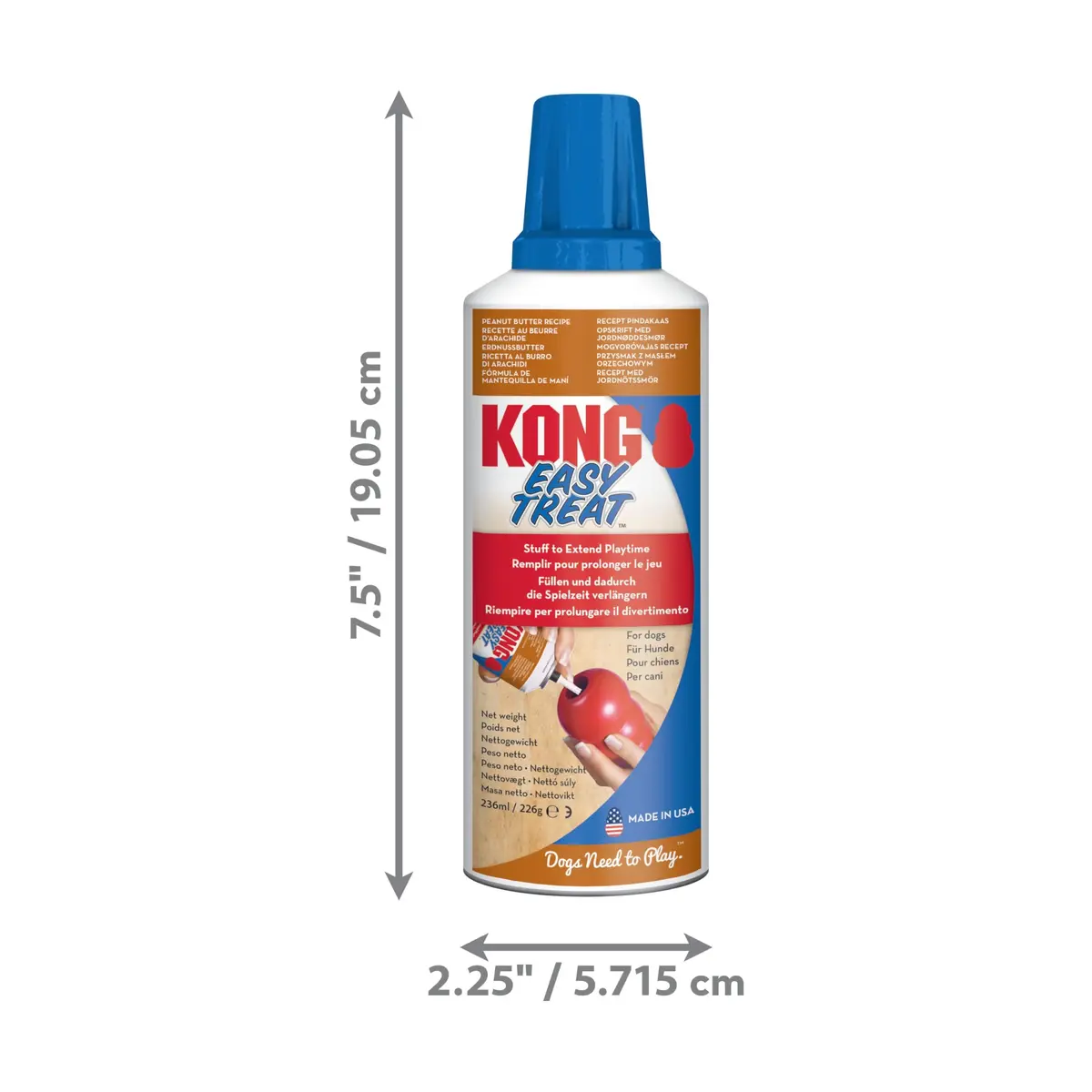 KONG Easy Treat Peanut Butter Dog Treat Paste 227 g (8 Ounce) | Stuffable Dog Treat Paste for KONG Toys - view 2