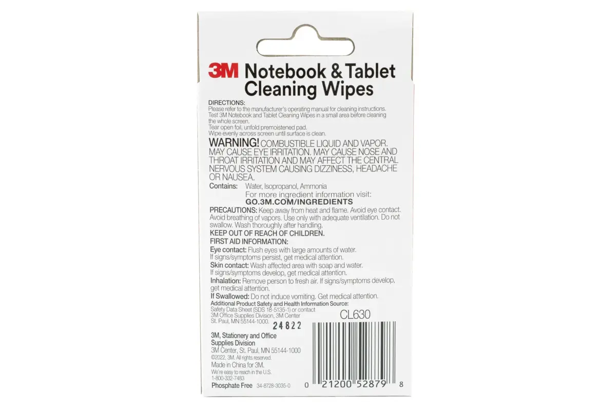 3M Notebook Screen Cleaning Wipes, 24 Count | Cleans Fingerprints & Smudges Without Static Discharge - view 4