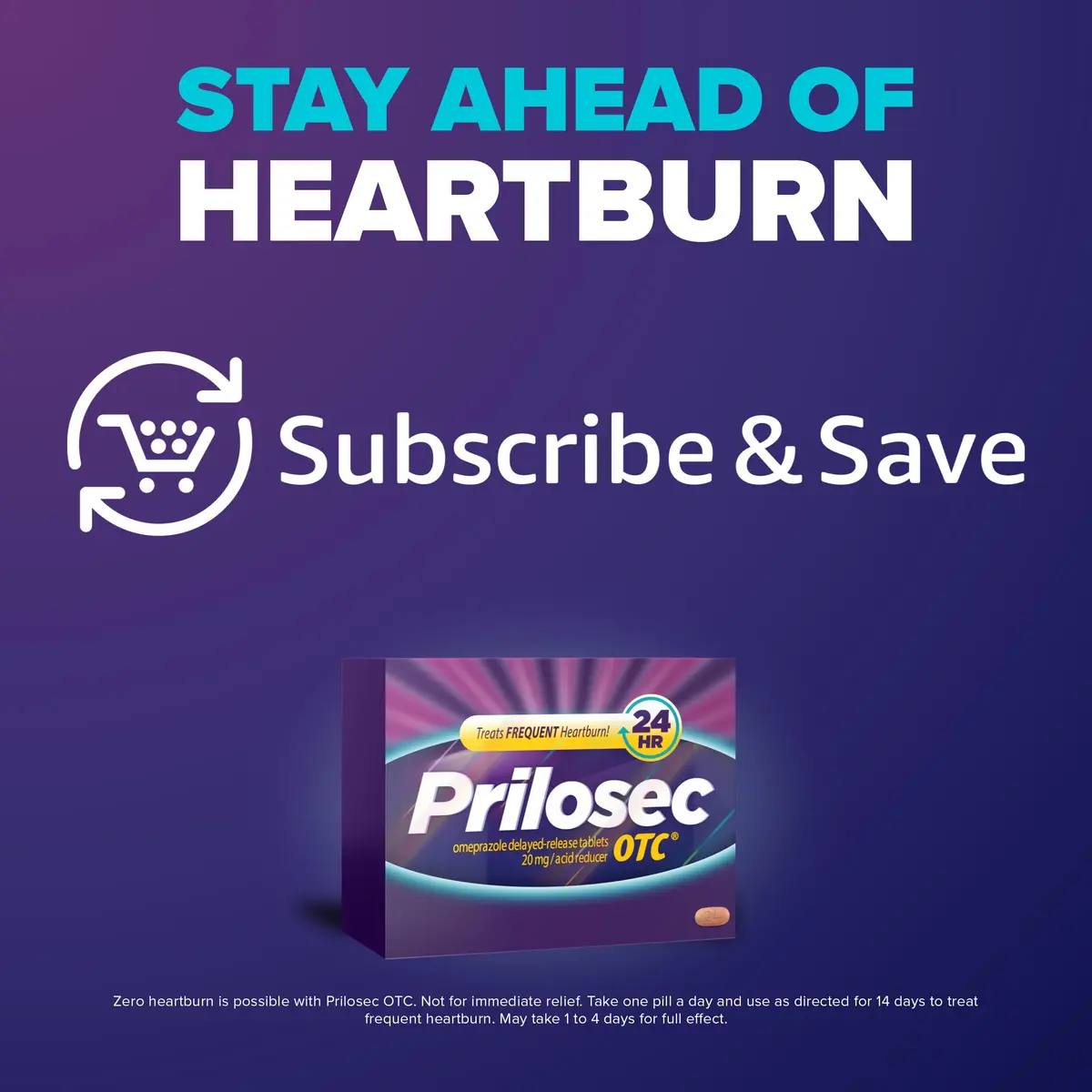 Prilosec OTC Omeprazole 20mg Tablets | 24-Hour Heartburn Relief for Adults - view 5