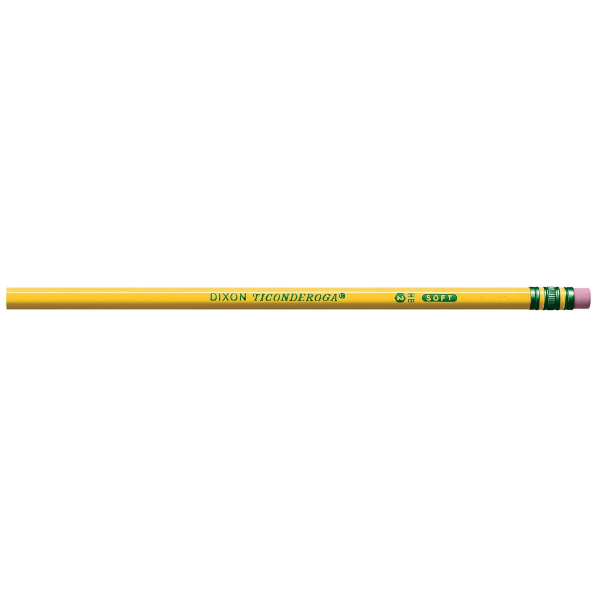 Ticonderoga Wood-Cased Pencils, Unsharpened, HB Soft, Yellow, 24 Count | Smooth Graphite for Students & Office - view 2