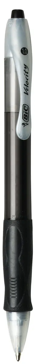 BIC Velocity Retractable Ballpoint Pens, Medium Point (1.0 mm), Black Ink, 12 Pack | Smooth, Reliable Office & School Pen - view 2