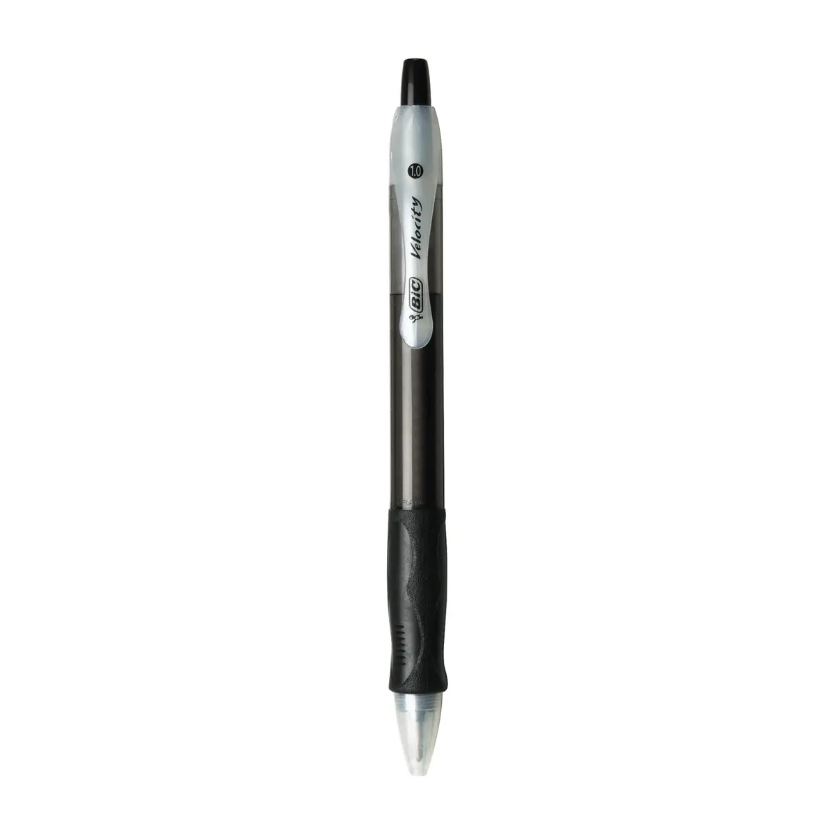 BIC Velocity Retractable Ballpoint Pens, Medium Point (1.0 mm), Black Ink, 12 Pack | Smooth, Reliable Office & School Pen - view 3