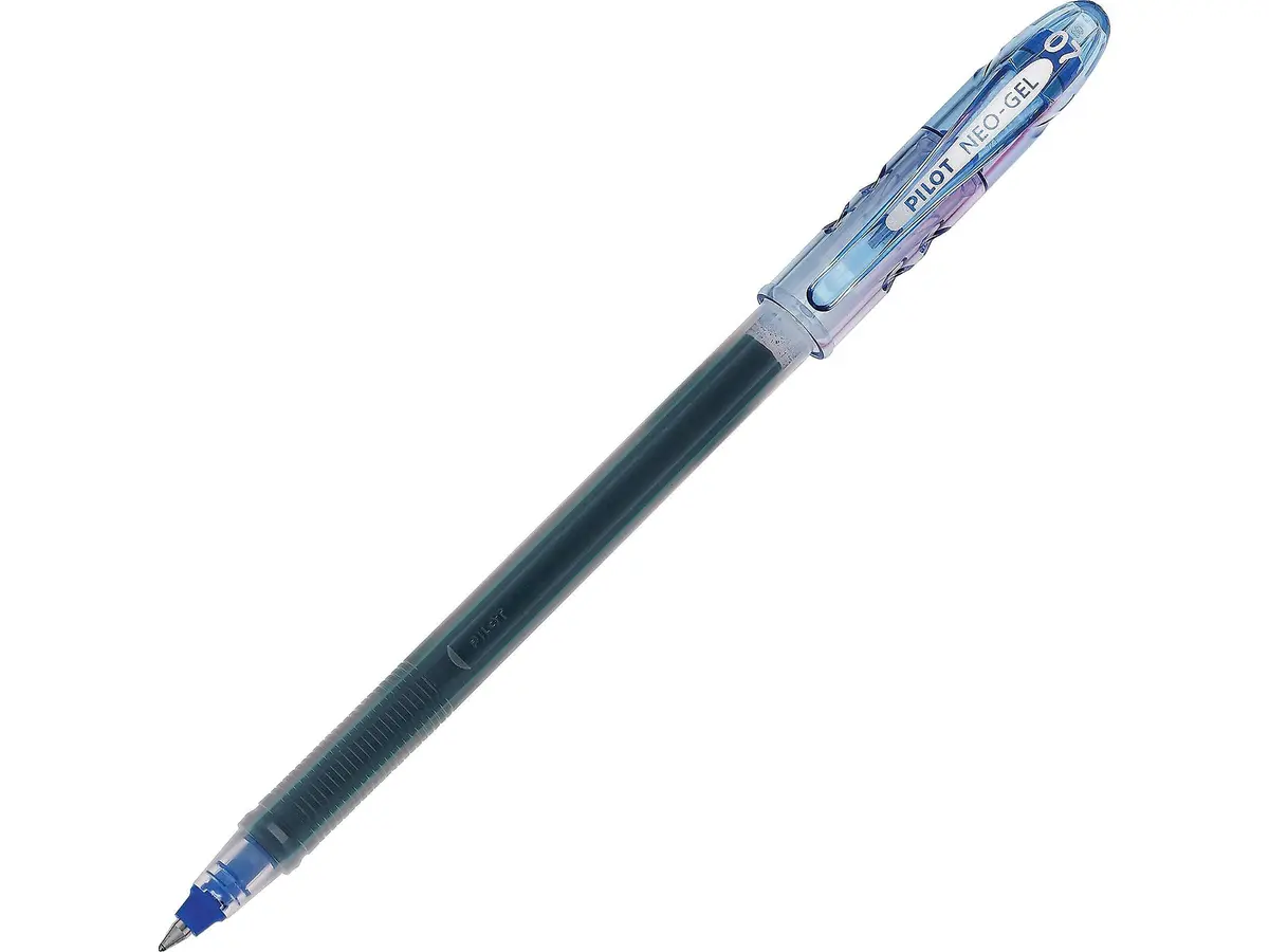 PILOT Neo-Gel Roller Ball Stick Pens, Blue Ink, Fine Point 0.7mm, 12-Pack | Smooth Writing for Students & Office - view 2