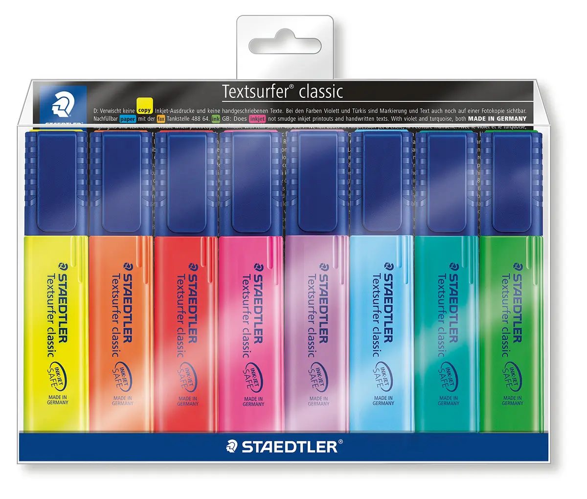 STAEDTLER Textsurfer Classic Highlighter, Chisel Tip, Assorted Colors | Long-Lasting Pigment Ink - view 2