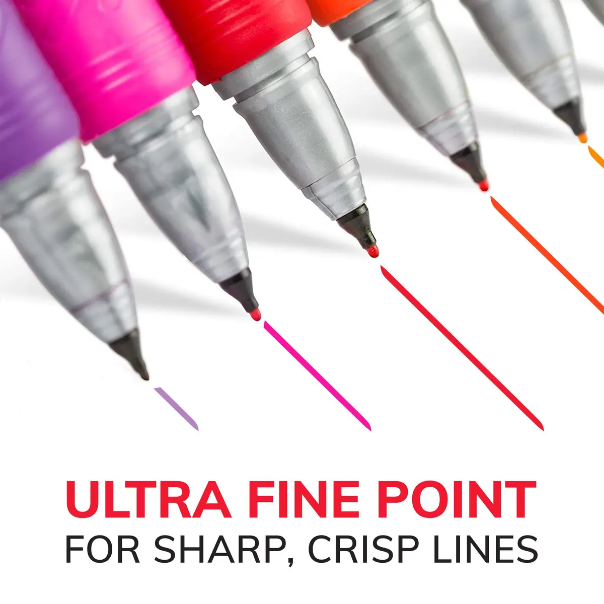 BIC Intensity Blue Permanent Markers, Ultra Fine Point, 12-Count Pack | Precise, Long-Lasting Blue Markers with Soft Grip - view 3