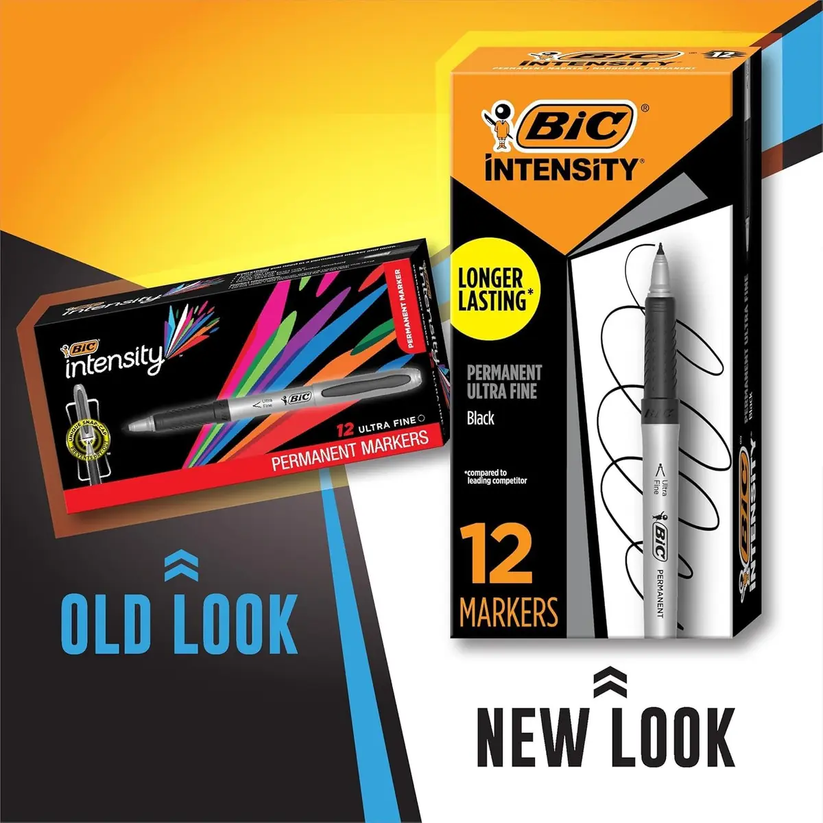BIC Intensity Permanent Markers Ultra Fine Point 12 Pack | Precise, Long-Lasting Black Markers for Art & Office - view 3