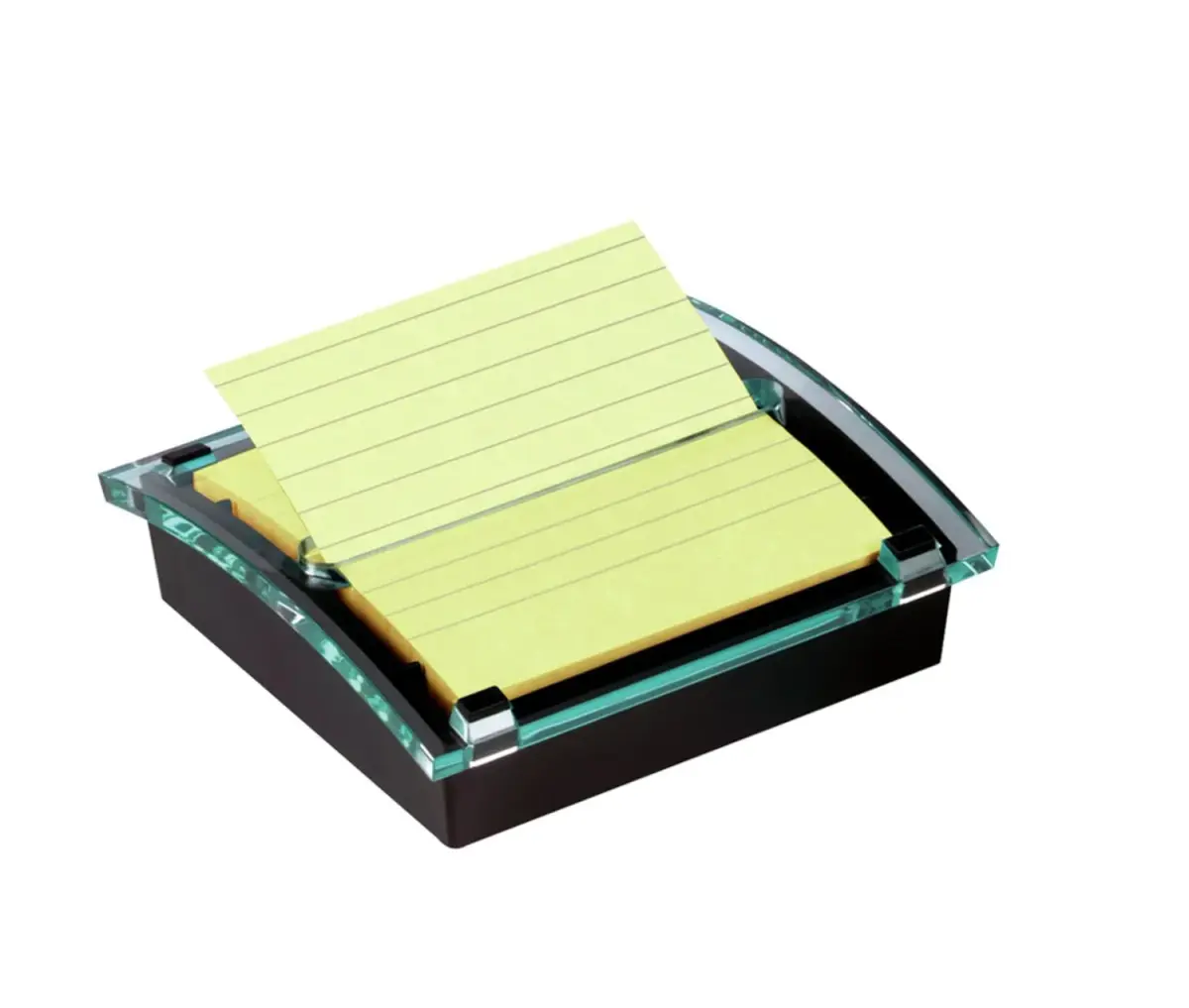 Post-it Note Dispenser with Super Sticky Notes, Black, 4 in. x 4 in. (1 Dispenser, 90 Sheets) | Holds Notes for Desk Organization - main product image