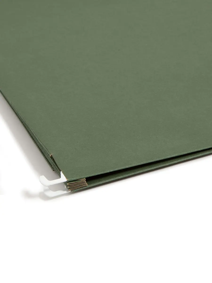 Smead Hanging File Pocket with Full-Height Gusset, 3-1/2" Expansion, Letter Size, Standard Green, 10 per Box | Heavy Duty Document Organizer - view 4