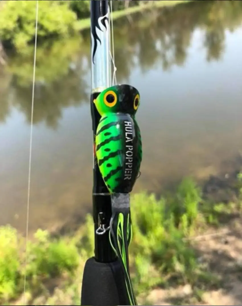 Arbogast Hula Popper Topwater Fishing Lure, Black, G750 | Vicious Topwater Strikes & Big Bass - view 3