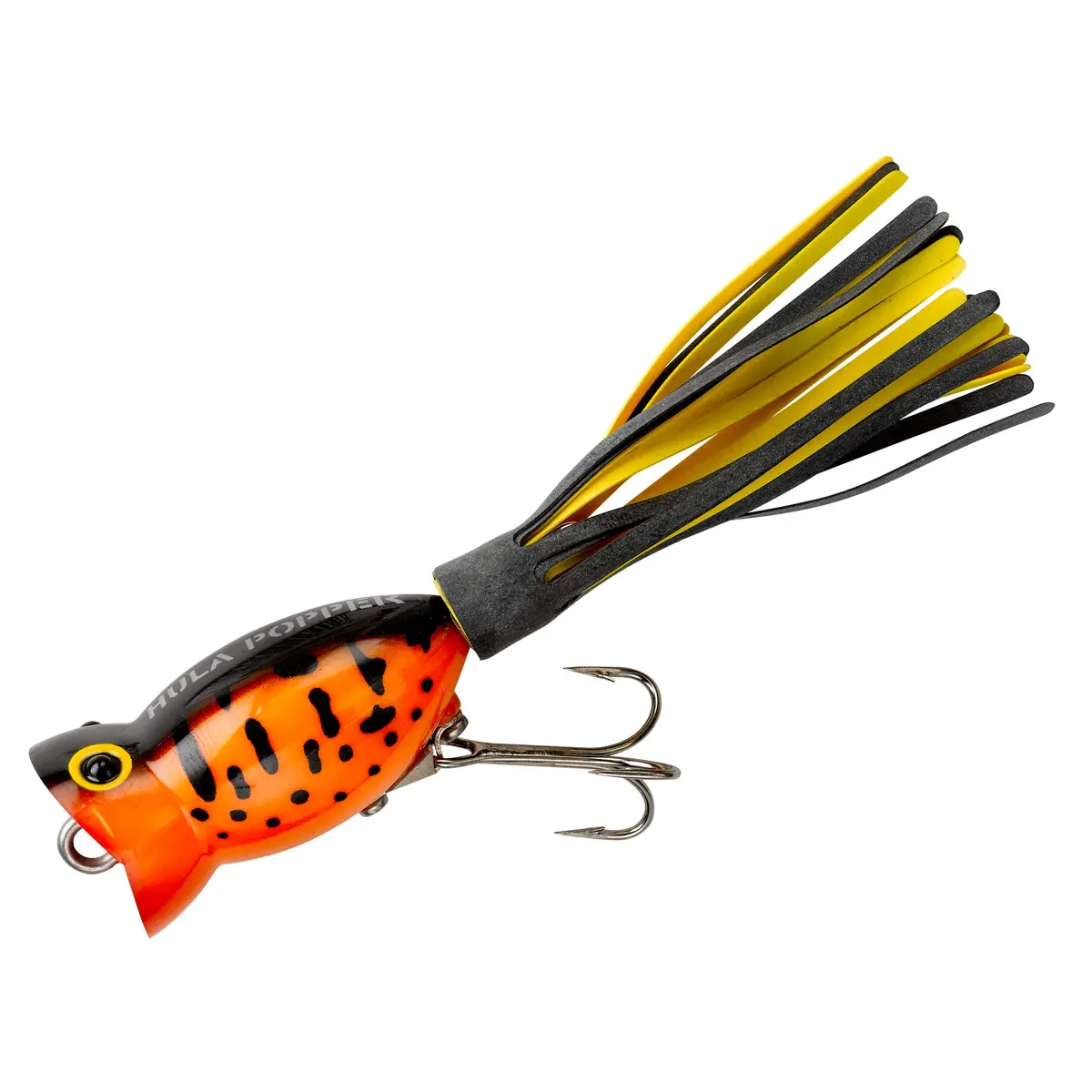 Arbogast Hula Popper Topwater Fishing Lure, Yellow Coachdog, 2 in (5.08 cm), 3/8 oz (10.6 g) | Vicious topwater strikes - main product image