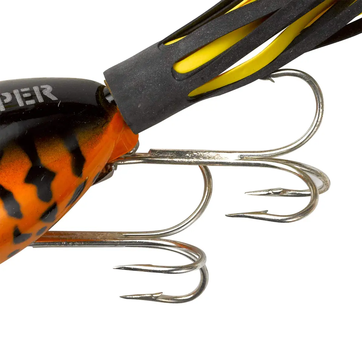 Arbogast Hula Popper Topwater Fishing Lure, Yellow Coachdog, 2 in (5.08 cm), 3/8 oz (10.6 g) | Vicious topwater strikes - view 2