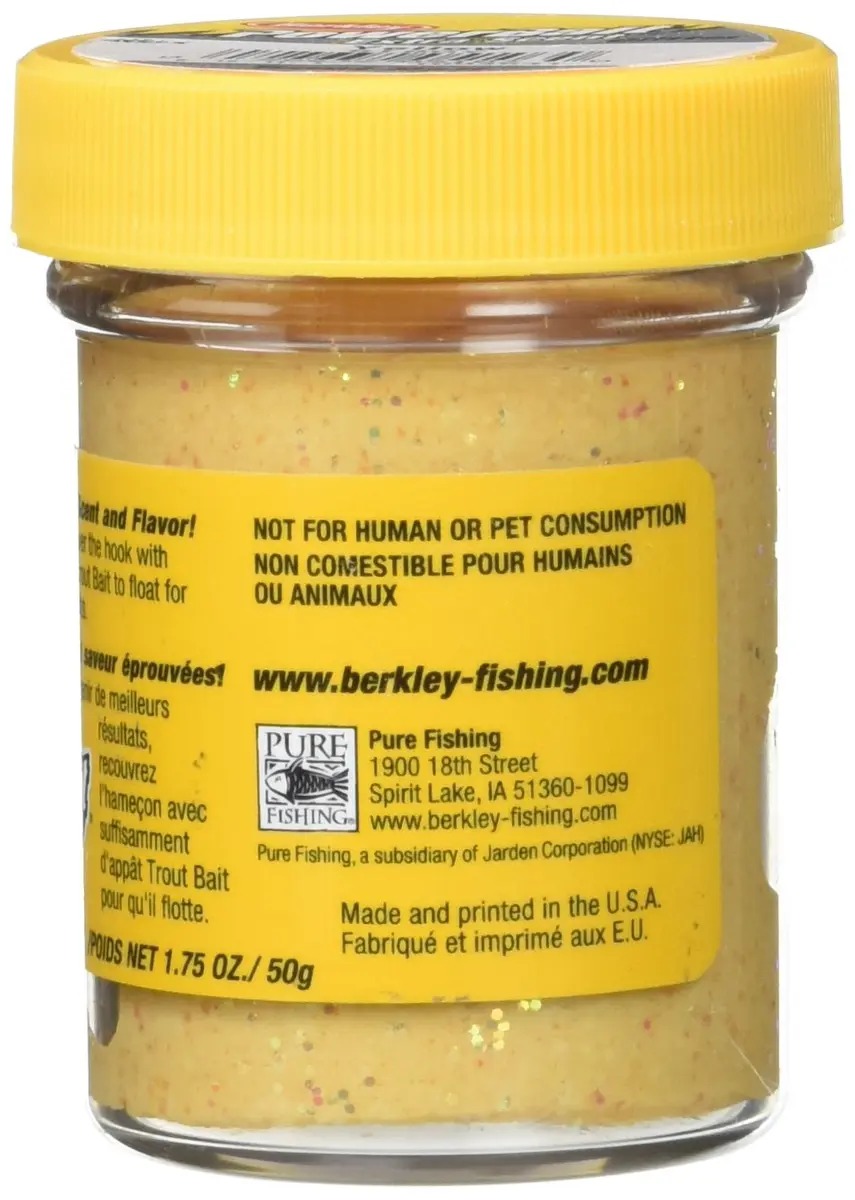 Berkley PowerBait Glitter Trout Bait, Yellow 50g (1.75 oz) | Floating Scent & Flavor Enhancers - view 3