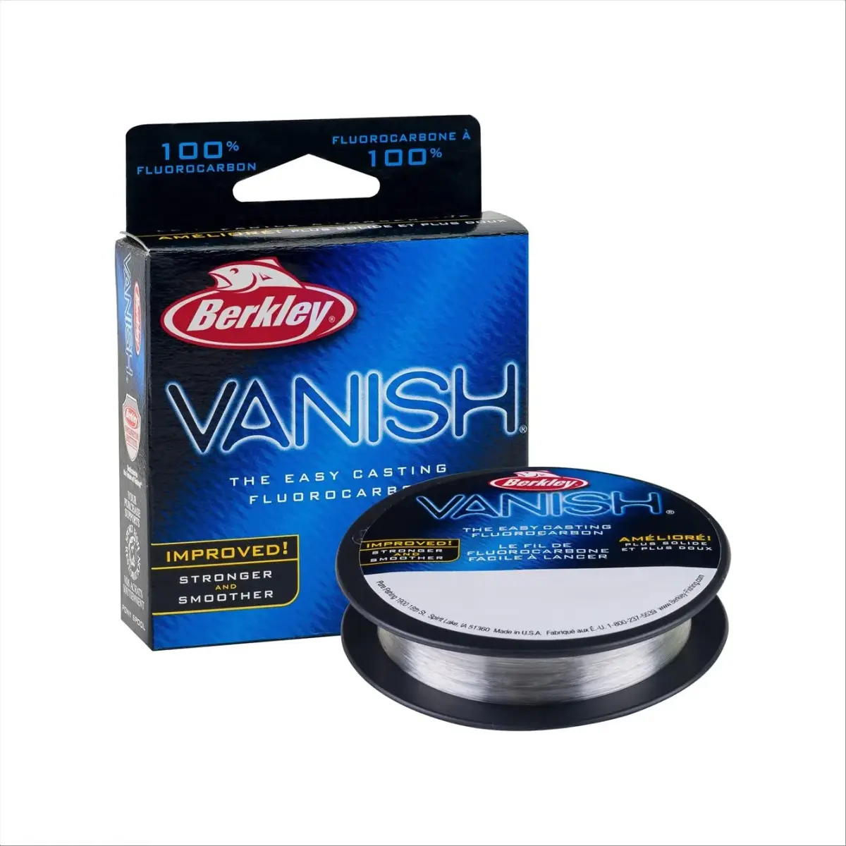 Berkley Vanish Clear Fluorocarbon Fishing Line 10lb (4.5kg) | 110yd (100m) Invisible Strength - main product image