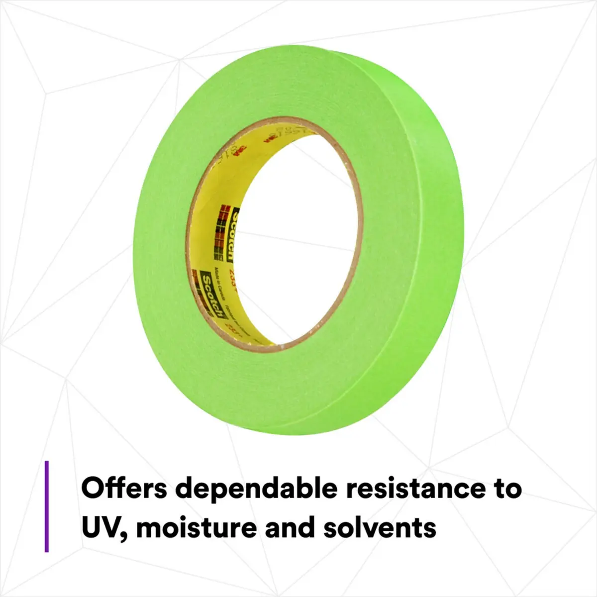 Scotch 233+ Crepe Paper Masking Tape 25 mm x 55 m | Auto Body Masking Tape up to 250°F - view 7