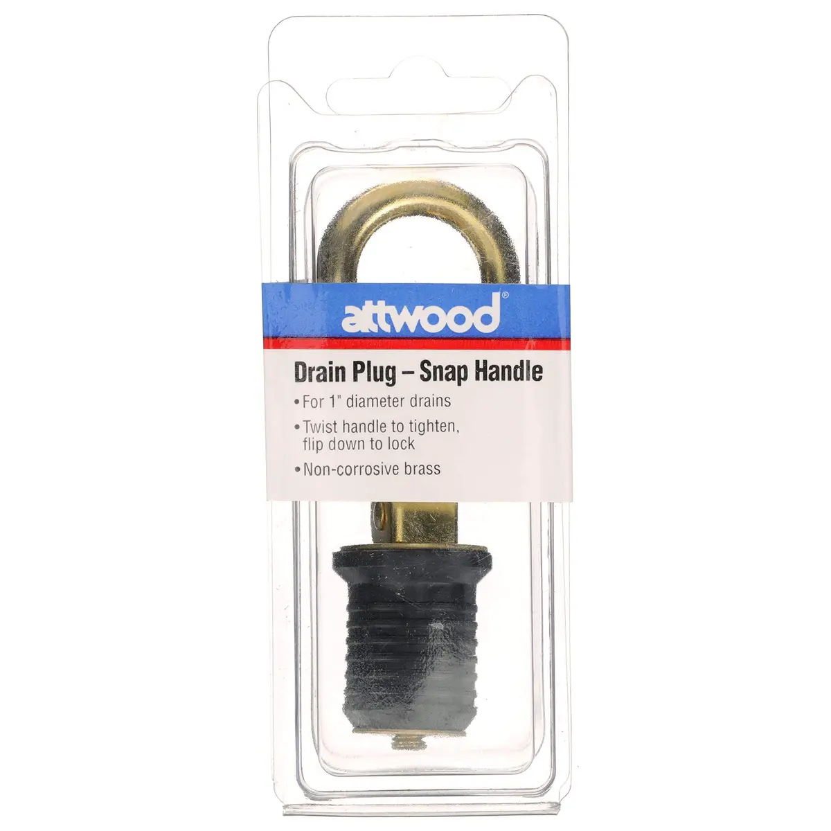 attwood Snap-Handle Drain Plug 1 Inch | Brass Locking Seal for Boating (70-120 chars) - view 7