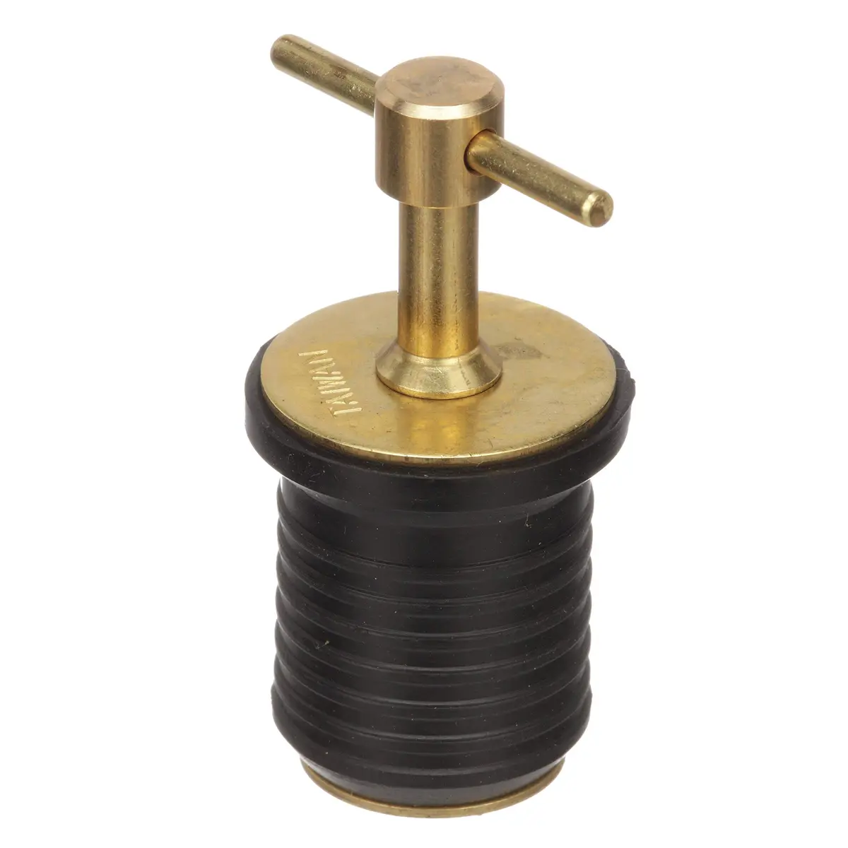 attwood T-Handle Drain Plug for 1-Inch Drains | Brass Locking Handle, Rubber Seal - view 2