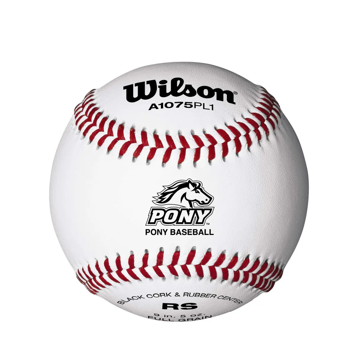 Wilson Pony Baseball Dozen | Youth Grade C/D Leather & Raised Seams for Control - main product image