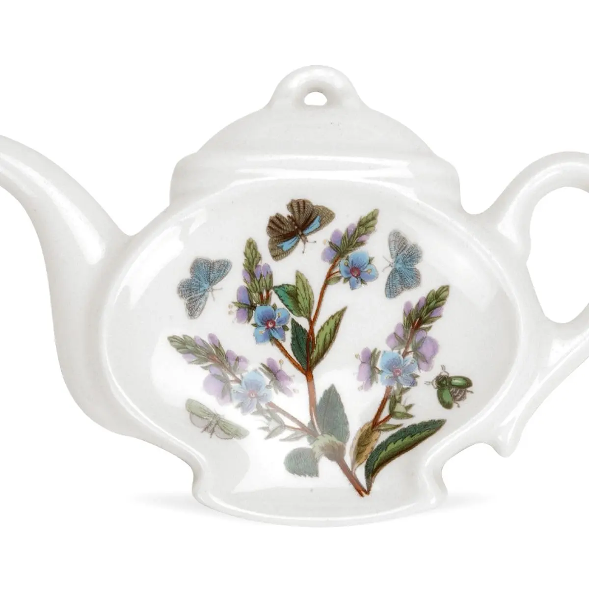 Portmeirion Botanic Garden 5.5" Spoon Rest - Teapot-Shaped Earthenware with Floral Motifs - Dishwasher Safe, Non-Toxic, Made in England - main product image