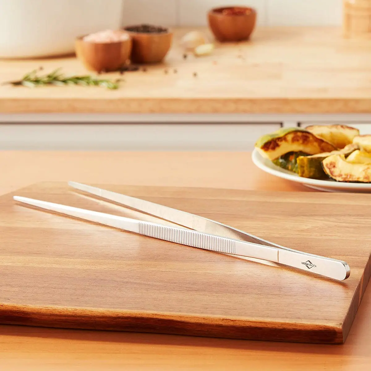 Küchenprofi 12-Inch Stainless Steel Tweezer Tongs | Professional Kitchen Utensil - view 4