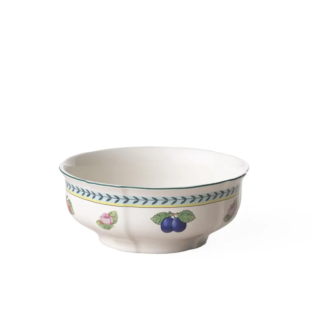 Villeroy & Boch French Garden Fleurence Round Vegetable Bowl 8.25 in | Premium Porcelain, White/Multicolored - main product image