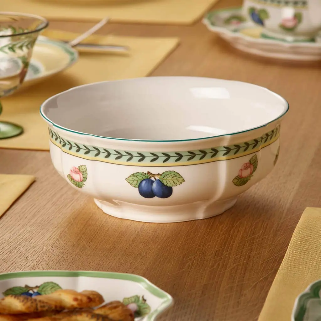 Villeroy & Boch French Garden Fleurence Round Vegetable Bowl 8.25 in | Premium Porcelain, White/Multicolored - view 2