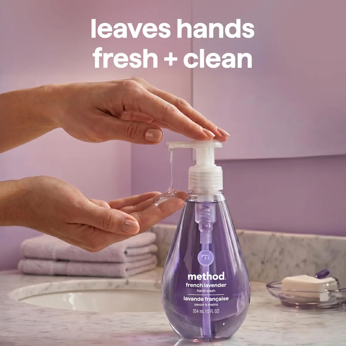 Method Gel Hand Wash French Lavender 355ml (12 fl Oz) | Cleans Hands Softly - view 6