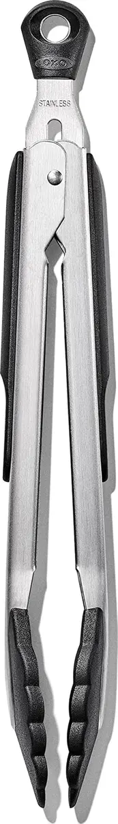 OXO Good Grips 9-Inch Locking Tongs with Nylon Heads | High-Heat Resistant, Non-Stick Safe, Dishwasher Safe - main product image