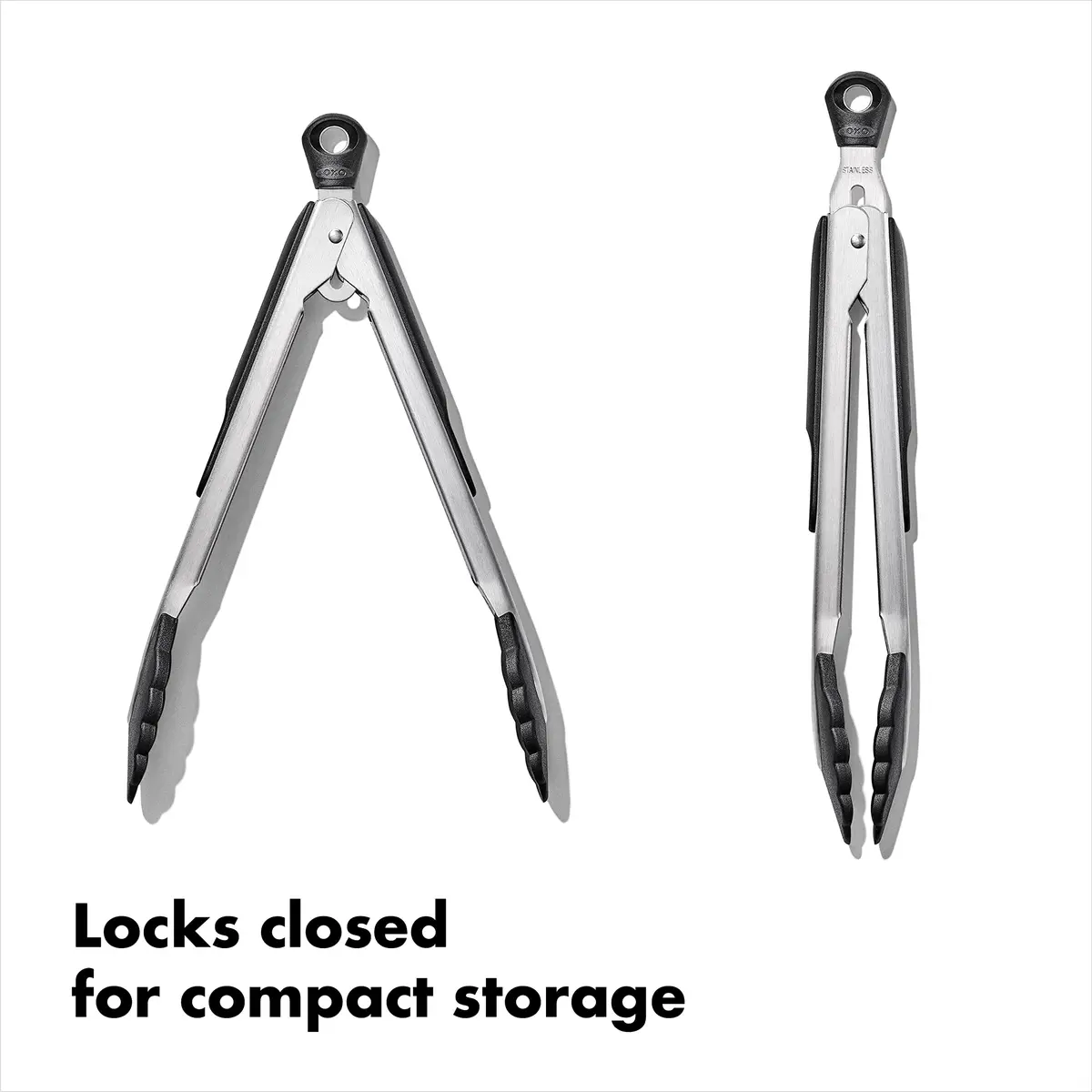 OXO Good Grips 9-Inch Locking Tongs with Nylon Heads | High-Heat Resistant, Non-Stick Safe, Dishwasher Safe - view 5