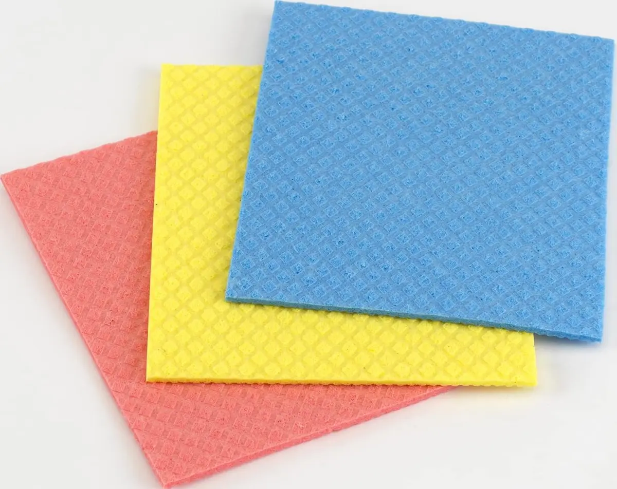 Casabella Cellulose Sponge Cloths Set of 3 | All-Purpose Reusable Cleaning Wipes, 8 x 7-Inch - main product image