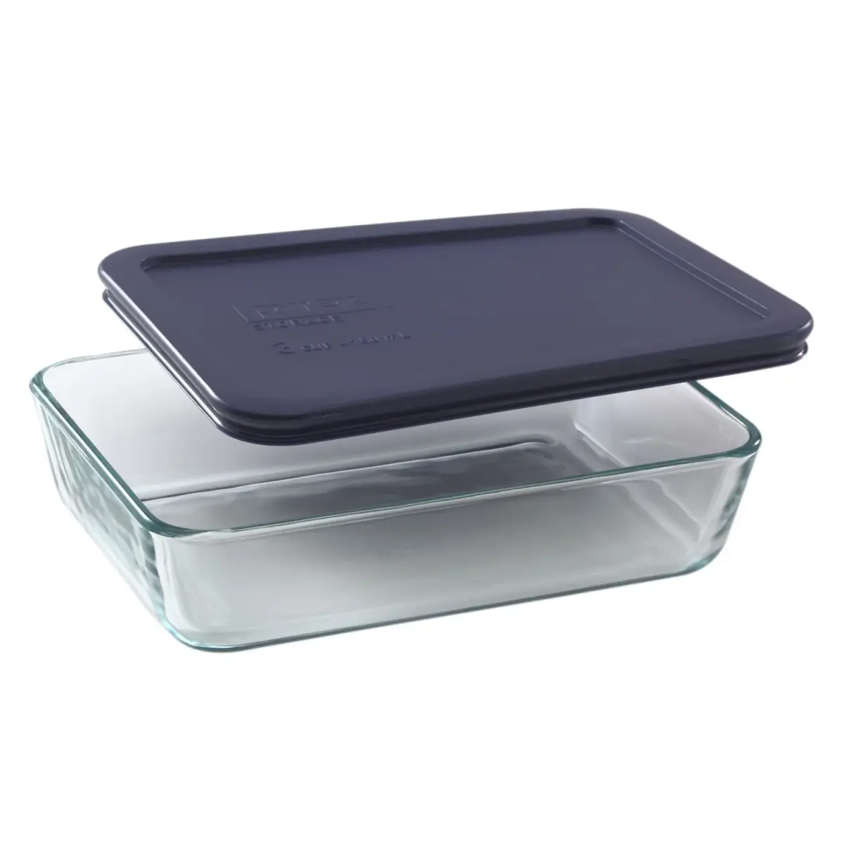 Pyrex Simply Store 3-Cup Rectangular Glass Food Storage Container with Lid | Oven Safe, Microwave Safe, Dishwasher Safe - main product image