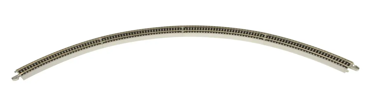Bachmann Trains 22" Radius Curved Track 4PK NS Rail with Roadbed HO Scale | Snap-Fit E-Z Track System - view 2