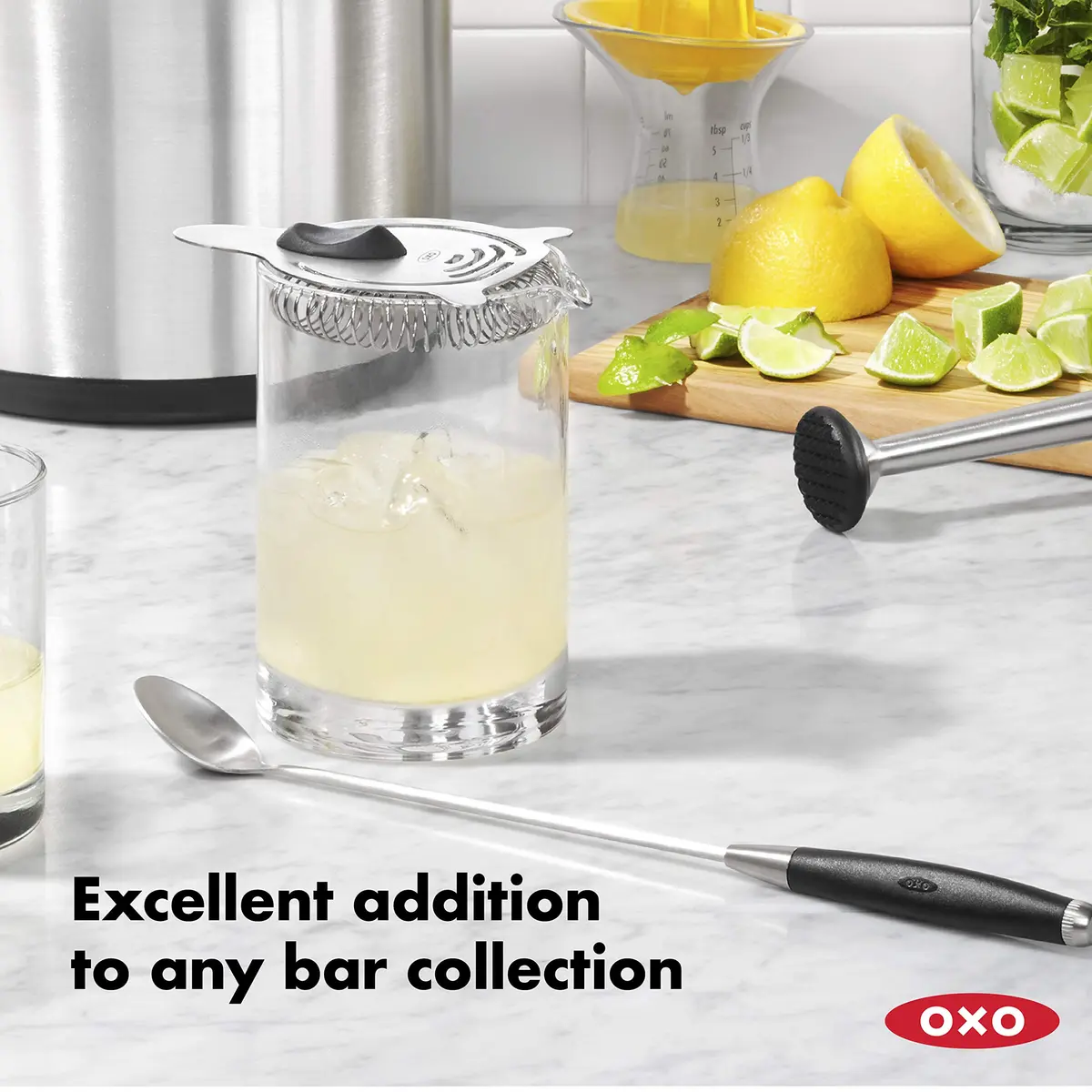 OXO Steel Cocktail Strainer | Fits Shakers & Glasses, Stainless Steel, Dishwasher Safe - view 4