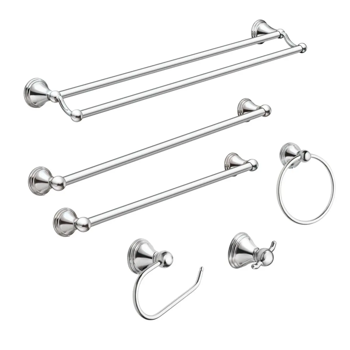 Moen Preston Polished Chrome Hand-Towel Ring | 17.8 cm (7 Inch) Wall Mounted Holder - view 4
