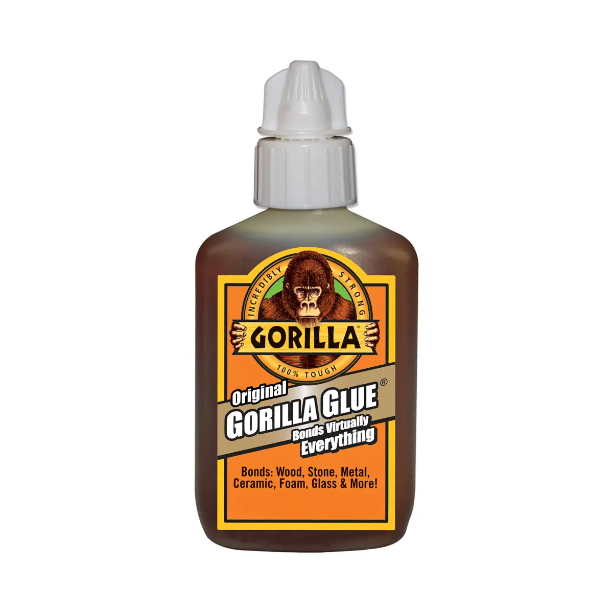 Gorilla Original Waterproof Polyurethane Glue 59ml (2 Fl Oz) | Bonds Wood, Stone, Metal, Ceramic, Foam, Glass, Concrete - view 2