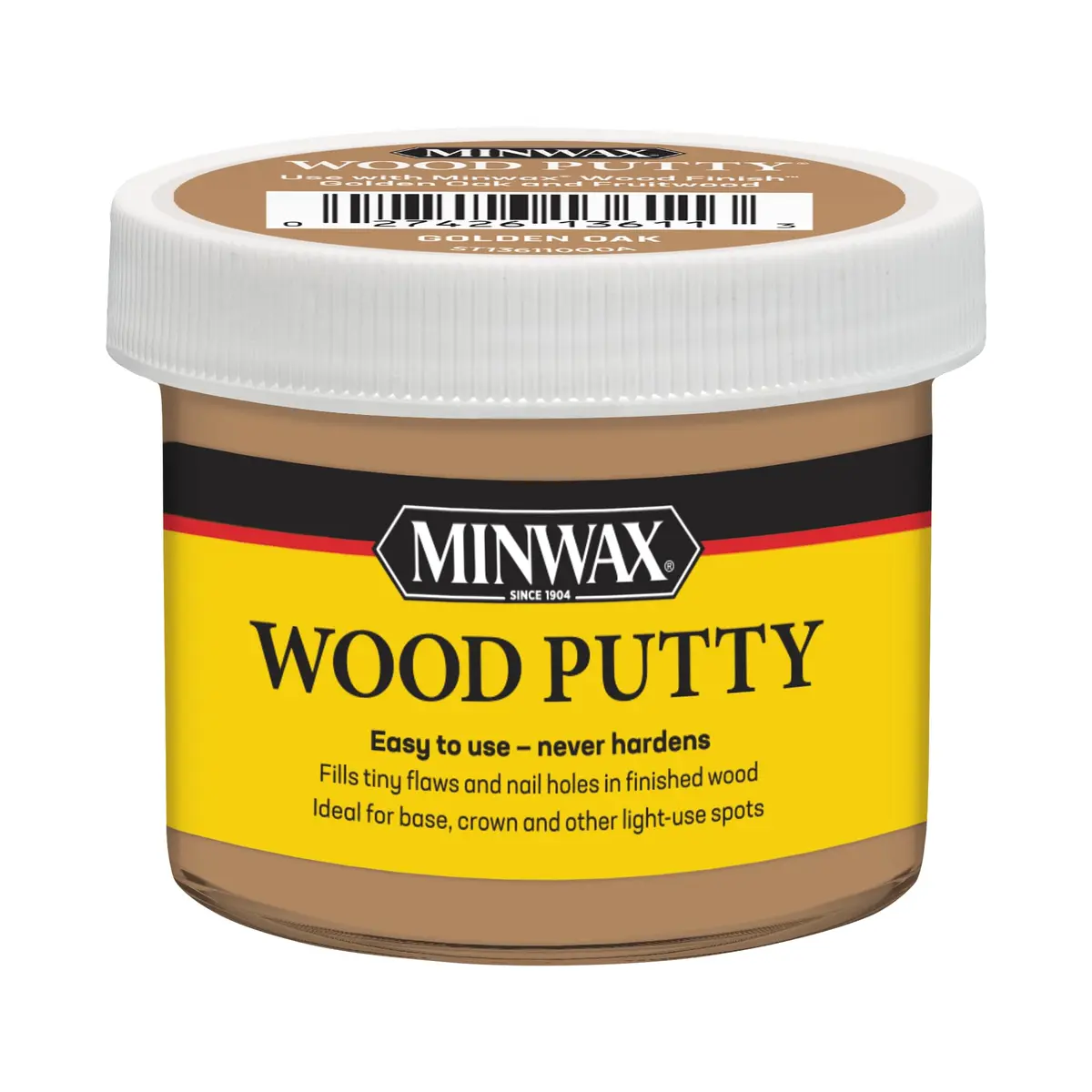 Minwax Wood Putty Golden Oak 106 g (3.75 oz) | Repairs Scratches & Gouges - main product image