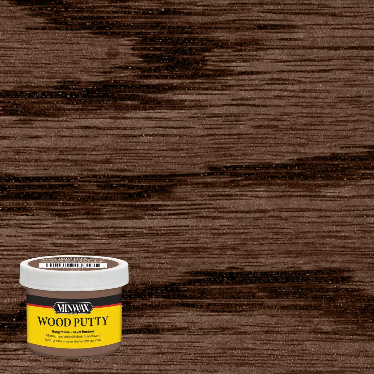 Minwax Wood Putty Walnut 3.75 oz | Non-hardening, color-matched wood filler for minor repairs - view 2