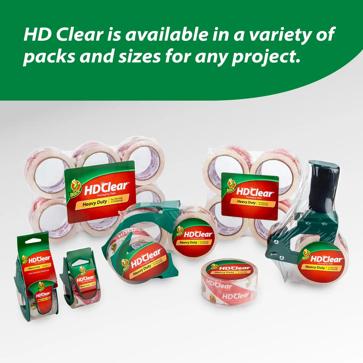 Duck HD Clear Packing Tape Roll | 1.88 In. x 54.6 Yds (164m) Heavy Duty Shipping Tape - view 6