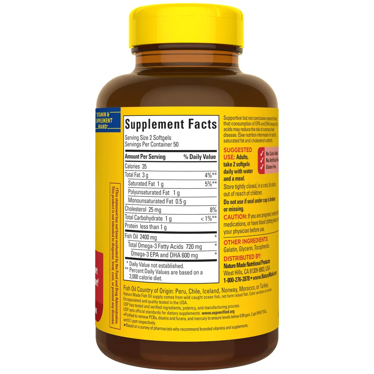 Nature Made Fish Oil Omega 3 Supplements 1200mg Softgels 100 Count | Heart Health Support - view 7
