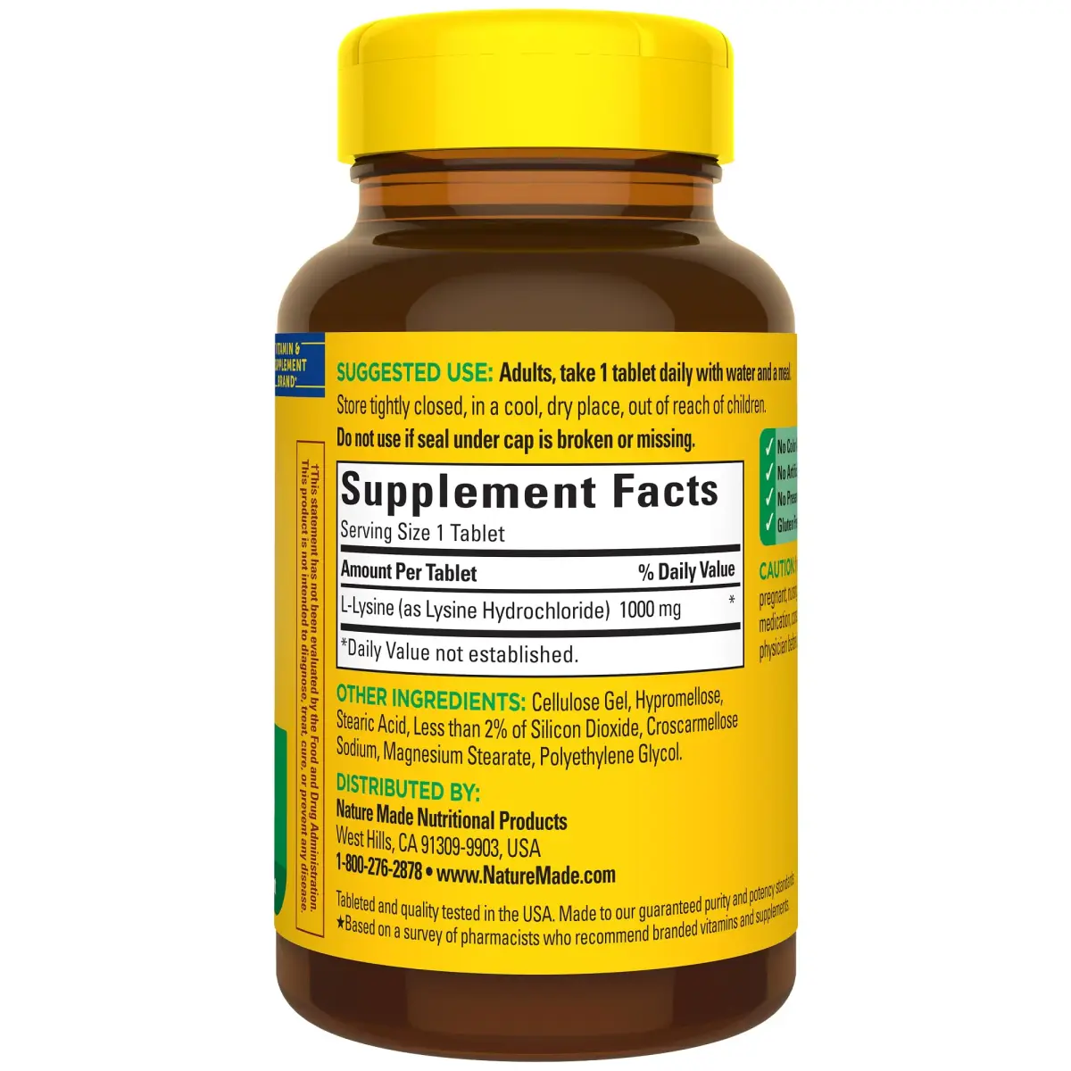 Nature Made L-Lysine 1000 mg Tablets 60 Count | Essential Amino Acid for Protein Synthesis - view 8