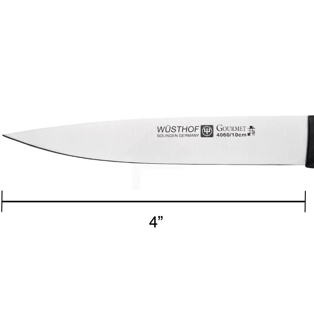 Wüsthof W-4060/10 4-Inch Paring Knife | High Carbon Stainless Steel, Black Handle - view 6